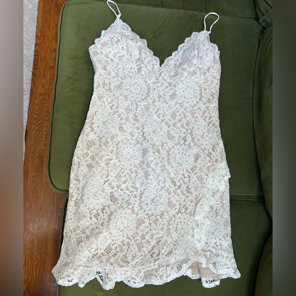 Hello Molly White Lace Mini Dress